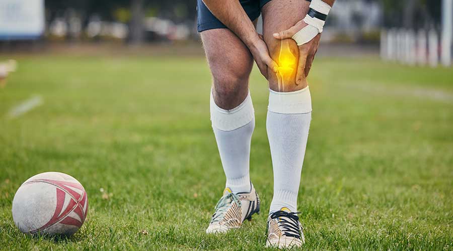 Các vị trí dễ gặp tổn thương khi chơi thể thao như khớp gối, cổ chân, cơ, khớp vay, khuỷu tay,...